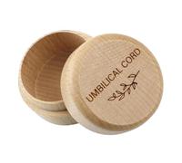 Alipis Umbilical Cord Keepsake Box Wooden Engraved Souvenir Organizer for Newborn Girl Pregnancy Keepsakes Hair Teeth First Memory Case Reusable Decorative