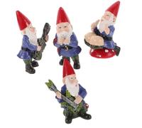 Alipis Unique Mini Gnomes Figures Resin Music Band Gnome Ornaments for Garden Home Decor