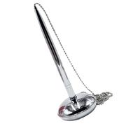 Alipis Unique Silver Counter Pens with Chain Ergonomic Comfort Smooth Writing Plastic Metal Pen for Guest Book Signing at Office and Hotel Front Desk