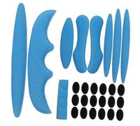 Alipis Universal Bicycle and Motorcycle Helmet Padding Set Blue Sponge Replacement Helmet Cushions with Hook and Loop Fastener for Cycling and Electric Bike Head Protection