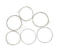 Alipis Universal Oud Strings Set 6 Pieces Nylon Core Silver-plated Copper Alloy Wound Strings for Oud Instrument Accessories