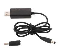 Alipis USB to Dc Step up Converter Cable 5v to 9v/12v with Overcurrent and Overvoltage Safeguard, Portable Plastic and Alloy Power Booster Cord for Router Modem Emergency Travel Use