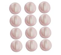 Alipis Velvet Cotton Powder Applicators 20 Pieces 45mm x 7mm Pink Round Satin Ribbon Dry Loose Face Makeup Tools for Women Dusting and Setting Powder