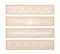 Alipis Vine Leaf Border Stencil Reusable Botanical Wall and Furniture Painting Template Floral Lace DIY Craft Stencil for Airbrush and Home Decoration
