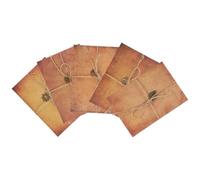 Alipis Vintage A5 Kraft Paper Writing Stationery Set with Retro Printed Envelopes, 5pcs Letter Paper and Antique Style Envelopes for Holiday Greetings and Personal Letters