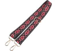 Alipis Vintage Adjustable Banjo Strap with Gold Hook, Wide Folk Guitar Shoulder Belt, Retro Pattern Musical Instrument Accessory for Acoustic Banjo Players