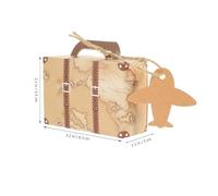 Alipis Vintage Candy Boxes Kraft Paper 50Pcs Mini Suitcase with Handle for Travel Themed Party and Wedding Favour