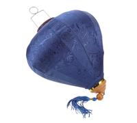 Alipis Vintage Diamond Shaped Chinese Wedding Lantern in Blue Satin with Steel Wire Frame, Versatile Decoration Featuring Delicate Craftsmanship, for Weddings and Spring Festival