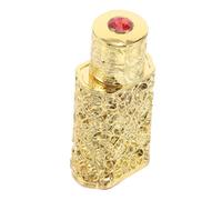 Alipis Vintage Egyptian Perfume Bottle with Artistic Hollow Dubai-inspired Patterns Refillable Travel Fragrance Container for DIY Scent Crafting Elegant Gold Design for Everyday Use and