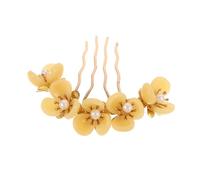 Alipis Vintage-inspired Floral Jade Hair Side Comb Lightweight Elegant Hairpin for Women Bridesmaids Wedding Hair Accessories Smooth Polished Edges for Comfortable Secure Wear Suitable