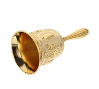 Alipis Vintage Manual with Pleasant Ringing Zinc Alloy Hand Bell Golden Retro Dinner Bell for Restaurants and Reception Areas