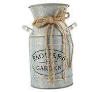 Alipis Vintage Metal Flower Bucket Planter Rustic Jug for Fresh Dried Flowers Floral Container for Home Office and Garden Decor