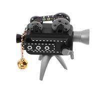 Alipis Vintage Mini Projector Figurine Statue in Black Plastic with Mini Design and Parent-child Interaction, for Gatherings and Themed Parties Home Decor