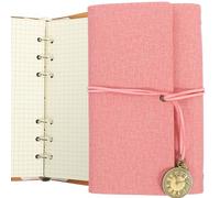 Alipis Vintage Portable Planner Notebook Pink Daily Planning Notepad Lightweight Schedule Organizer for Students Travelers Nurses Office Workers