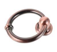 Alipis Vintage Round Door Knocker for Front Entry - Rustic Red Bronze Circular Ring Pull - Decorative Exterior Gate and Front Door Hardware for Cottage and Farmhouse Homes