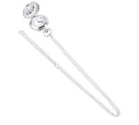 Alipis Vintage Silver Retro Pocket Watch Necklace, Medium Size Creative Pendant Watch for Men and Women, Classic Antique Style Timepiece Gift for Family and Friends