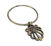 Alipis Vintage Style Bathroom Towel Rack Wall Mounted Iron Towel Holder with Seashell Pattern and Smooth Surface for Bathroom and Kitchen Decor