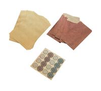 Alipis Vintage Valentine Letter Writing Set with 10 Kraft Paper Envelopes, 32 A5 Romantic Notepapers and 1 Closure Sticker, Household Stationery for Love Letters and Festival