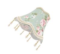 Alipis Vintage Victorian Style Lamp Shades for Table Lamps with Macrame Beads Design, Small Green Cloth and Iron Lampshade Cover, Practical and Sturdy for Bedroom Home Use