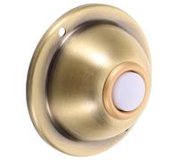 Alipis Vintage Wall Mount Door Bell Push Button, Iron, Golden, Heavy Duty, Convenient Wall Mounting, for Shop Entryway and Residential Gate
