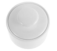 Alipis Vintage White Ceramic Sugar Bowl with Lid Space-saving Coffee Sugar Dispenser Jar Airtight Seal for Freshness Retro Kitchen Countertop Container