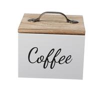 Alipis Vintage Wooden Coffee Capsule Organizer Dustproof Storage Box for Coffee Capsules Compact Design for Home and Office Stylish White Aesthetic Space Saving