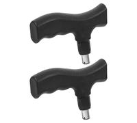 Alipis Walking Stick Replacement Handles 2Pcs, Sturdy Plastic Crutch Handle Grips for Hiking and Mobility Aid Use, Fits 22X1.5Mm Poles