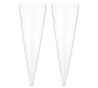 Alipis Wall Hanging Planter Clear Glass Hydroponic Vase for Small Plants Home Wall Flowerpot Decorative Hanging Adornment 2 Pieces