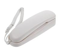 Alipis Wall Mounted Corded Telephone White Mini Phone for Hotel and Home Use with Redial and Flash Functions, Compact Wall Mount Landline Phone for Bathroom and Office