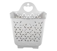 Alipis Wall Mounted Laundry Basket Collapsible Hanging Hamper Space Saving Laundry Basket with Carry Handle for Bedroom Bathroom Organizer 12X6X15 Inch
