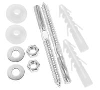 Alipis Wash Basin Fixing Screws Wash Basin Bolts and Gasket Abs and Iron Silver 10 * 120mm Universal for Wall-hung and Pedestal