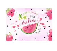 Alipis Watermelon Theme Birthday Photo Backdrop Cloth Unique Pattern Design, Lightweight Material Using Advanced Printing Technology, for Parties and Curtain Decoration
