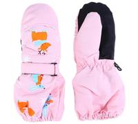 Alipis Waterproof Ski Gloves Thickened Winter Gloves Cartoon Deer and Rabbit Print Windproof Non-Slip Outdoor Snow Sports