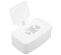 Alipis Wet Tissue Holder Travel Wipes Case Plastic Dispenser with Lid Easy to Clean Keeps Wipes Fresh White for Bedroom and Outdoor Use