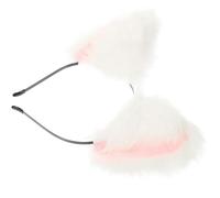 Alipis White Fluff Animal Ear Design Hair Ornament Headband Comfortable to Wear Decorative Creative Style Lovely Party Cosplay Accessory