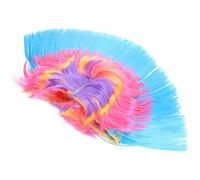 Alipis Wig Rainbow Punk Hairstyle Funny Masquerade Party Accessory for Women Halloween Carnival Costume Hair Crazy Fluffy