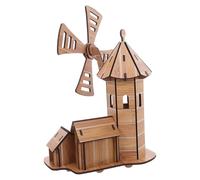 Alipis Windmill Model Kit DIY Stem Science Experiment Puzzle with House Building Educational Craft Enhancing Spatial Reasoning and Problem Solving Skills for Classroom and Home Learning