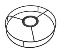 Alipis Wire Lamp Shade Rings Metal Lampshade Frame DIY Drum Ring Lamp Shade Table Floor Pendant Lamp Cover Making Accessories Black
