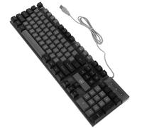 Alipis Wired Gaming Keyboard Mechanical Feel 104 Keys Rgb Backlit USB Keyboard with Suspension Key Caps and Thickened High Strength Back Plate, Easy to Use and Reliable for Computer
