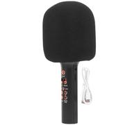 Alipis Wireless Handheld with Built Speaker Sponge-covered Singing Mic for Mobile Phones Portable Compact Mic Speaker for Outdoor Parties and Events Black Model