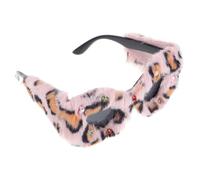 Alipis Women Retro Cat Eye Sunglasses Plush PC Material Lightweight Eye Protection Funky Style for Punk Outfits and Daily Wear Unique Handmade Shades