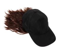 Alipis Women's Baseball Cap Wig with Curly Wavy Synthetic Hair High Temperature Soft Comfortable Stylish Sports Hat Wig for Cosplay Stage Dates Photo Prop Deep Brown