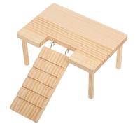 Alipis Wood Hamster Playing Rabbit Ramp Gerbil Playform Decorative Piece Generous Space Solid Wood Pet Ladder for Small Animals Golden Hamster Cage