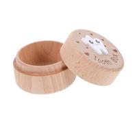 Alipis Wooden Boy Girl Deciduous Teeth Box Cute Tooth Treasure Holder Storage Collection Box for Boys and Girls Display Keepsake