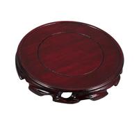 Alipis Wooden Display Stand Base Oriental Table Decor for Teapot Vase Pedestal Lotus Style