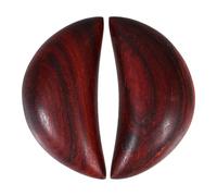 Alipis Wooden Divination Set 2.5-inch Red Sandalwood Sacred Gua Moon Shape Cups Buddhist Spiritual Divination Supplies for Ritual Practice