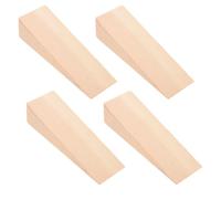 Alipis Wooden Door Stopper Wedge 4Pcs Triangular Block Pads for Window Rail Adjustment DIY Construction Furniture Stabilizing Non-Slip Foot Wedges 4.7X1.6X1.2 Inches