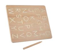 Alipis Wooden Double-Sided Alphabet and Number Tracing Board for Preschool Smooth Beech Wood Letter Stencils Educational Writing Practice Tool for Early Learning and Writing Exercises