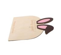 Alipis Wooden Easter Bunny Ornaments Footprint Kit for Nursery Decor DIY Keepsake Plaque for First Easter Celebration Hand and Footprint Craft