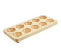 Alipis Wooden Egg Storage Tray for 10 Eggs Simple Style with Synthetic Material Suitable for Desktop Use and Refrigerator Storage Housewarming